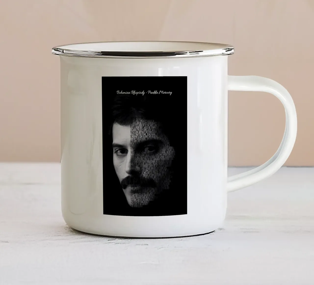 Bohemian Rhapsody tazza in smalto da Gunawan Rb
