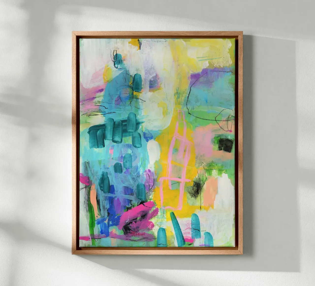 Marisol Evora - Eenzaamheid van een wild meer canvas met Baklijst van The Artcircle