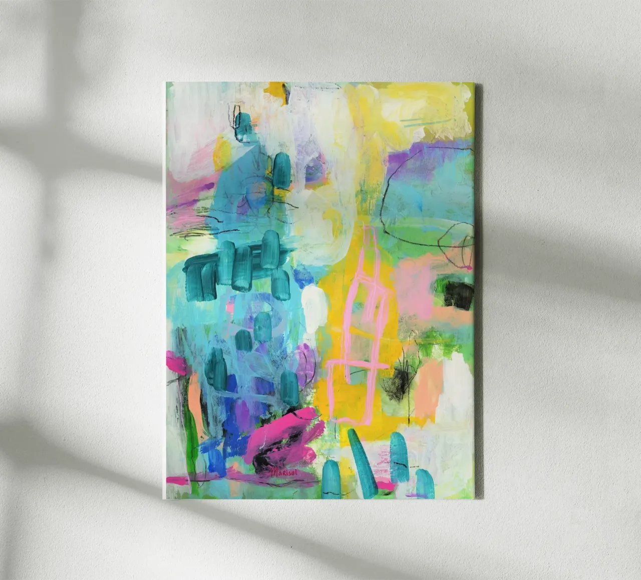 Marisol Evora - Eenzaamheid van een wild meer canvas met Baklijst van The Artcircle