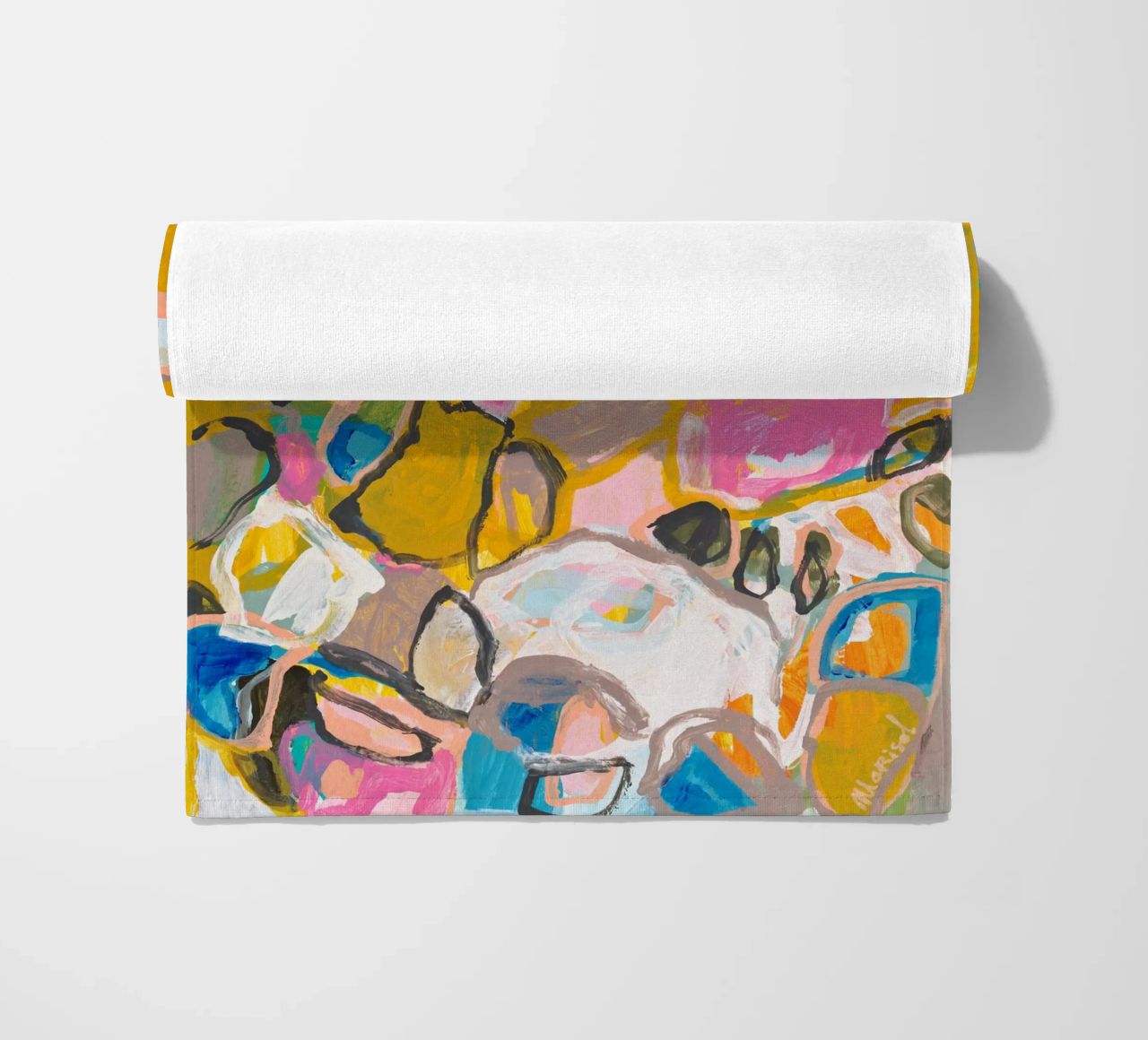 Marisol Evora - Paces where we go beach towel by The Artcircle