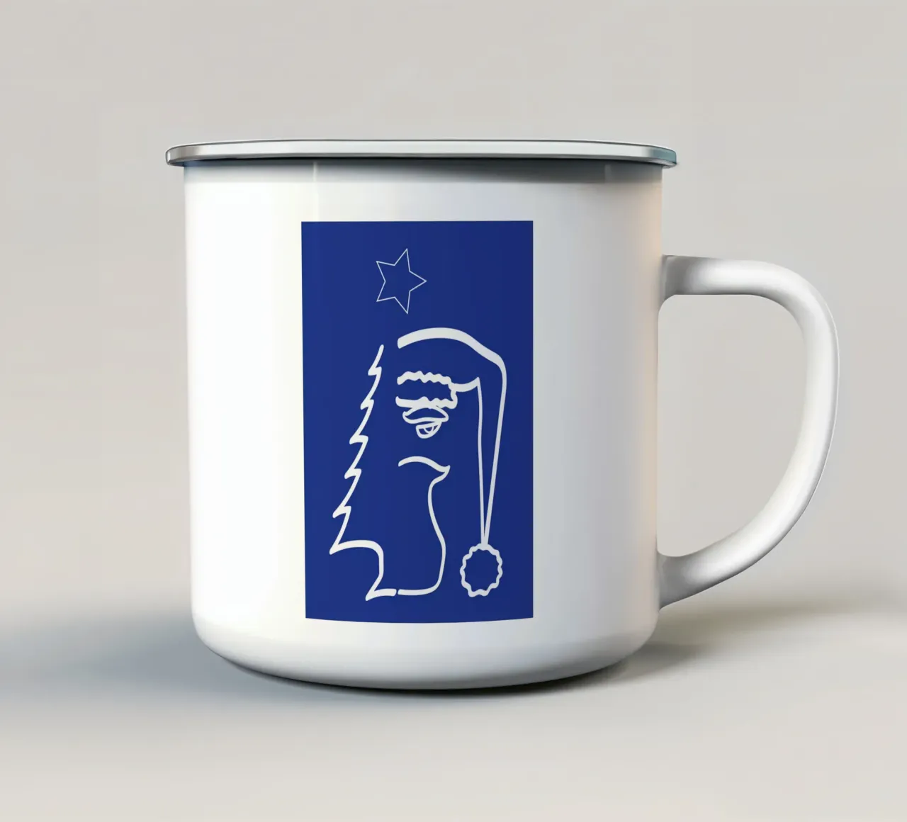 Natale blu tazza in smalto da Piccola Serenata