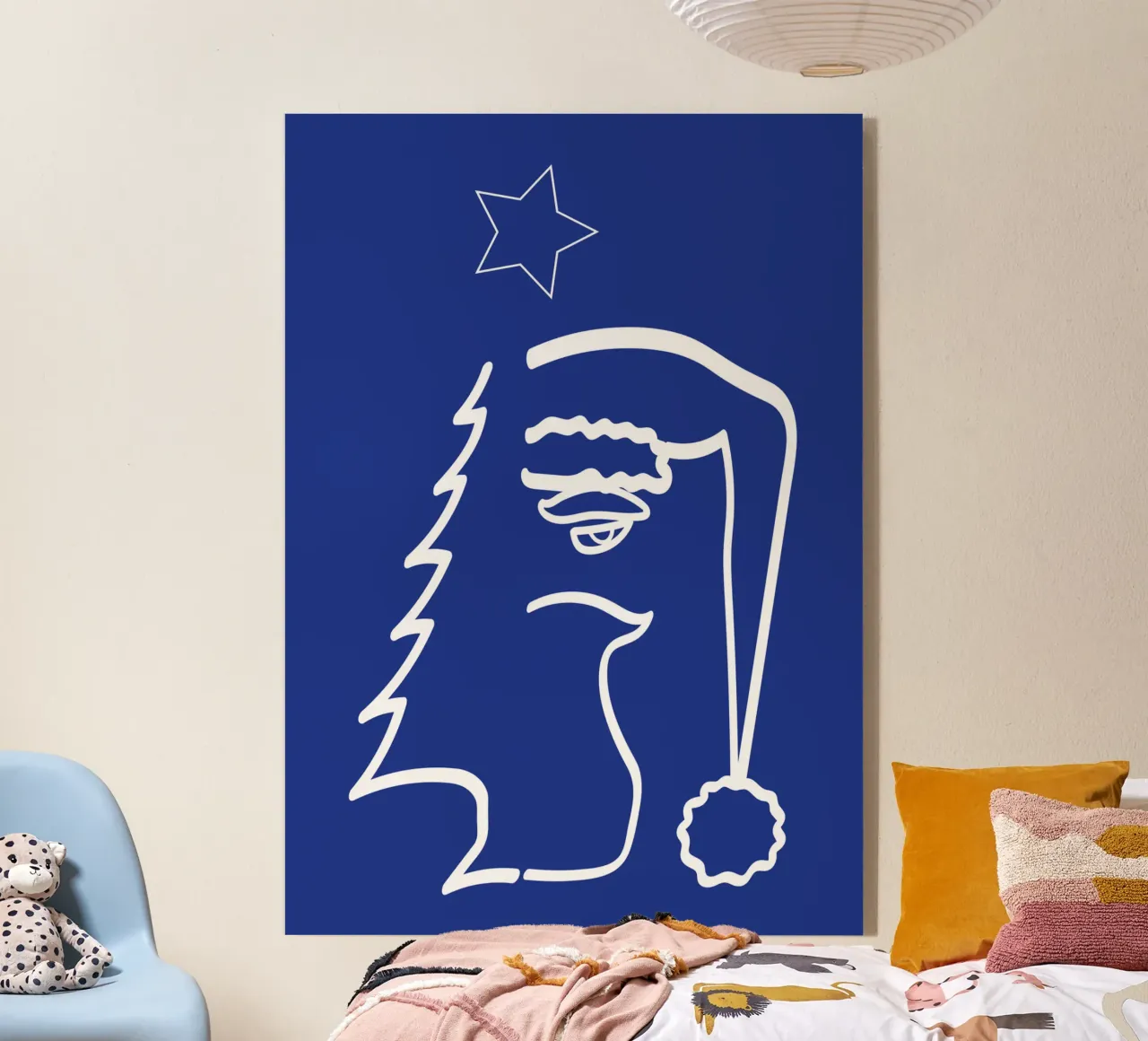 Blauwe Kerst acryl van Piccola Serenata
