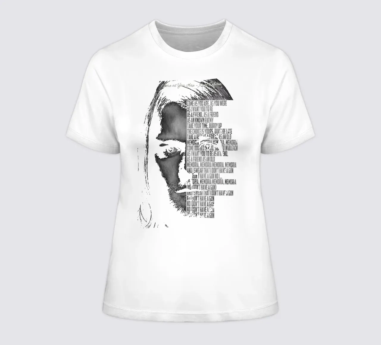 Come as You Are women's fitted t-shirt by Gunawan Rb