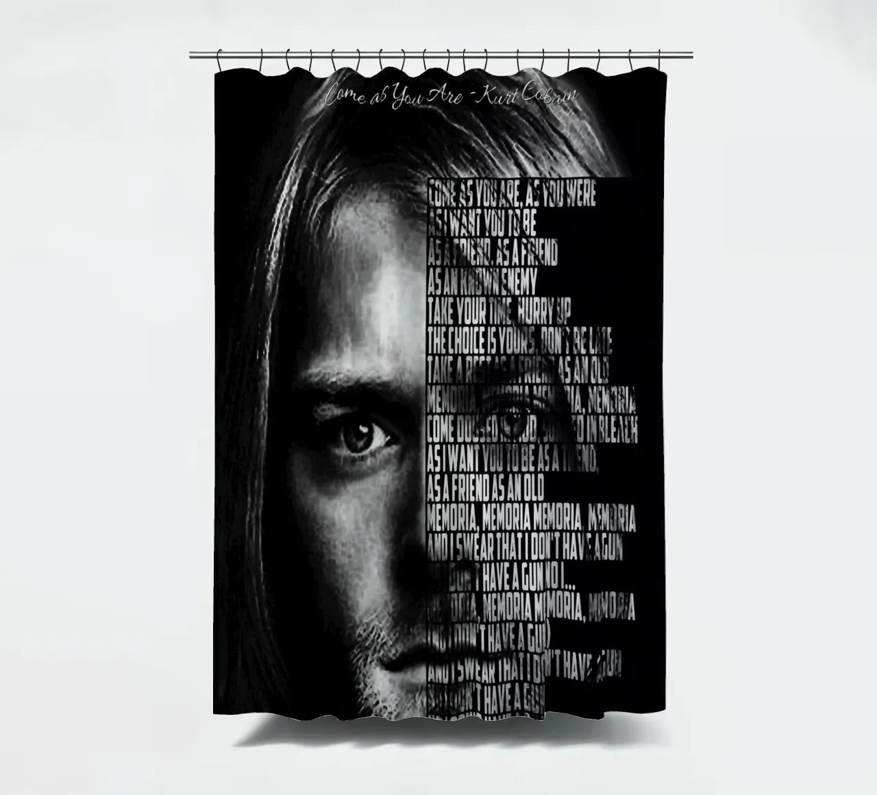 Come as You Are shower curtain by Gunawan Rb