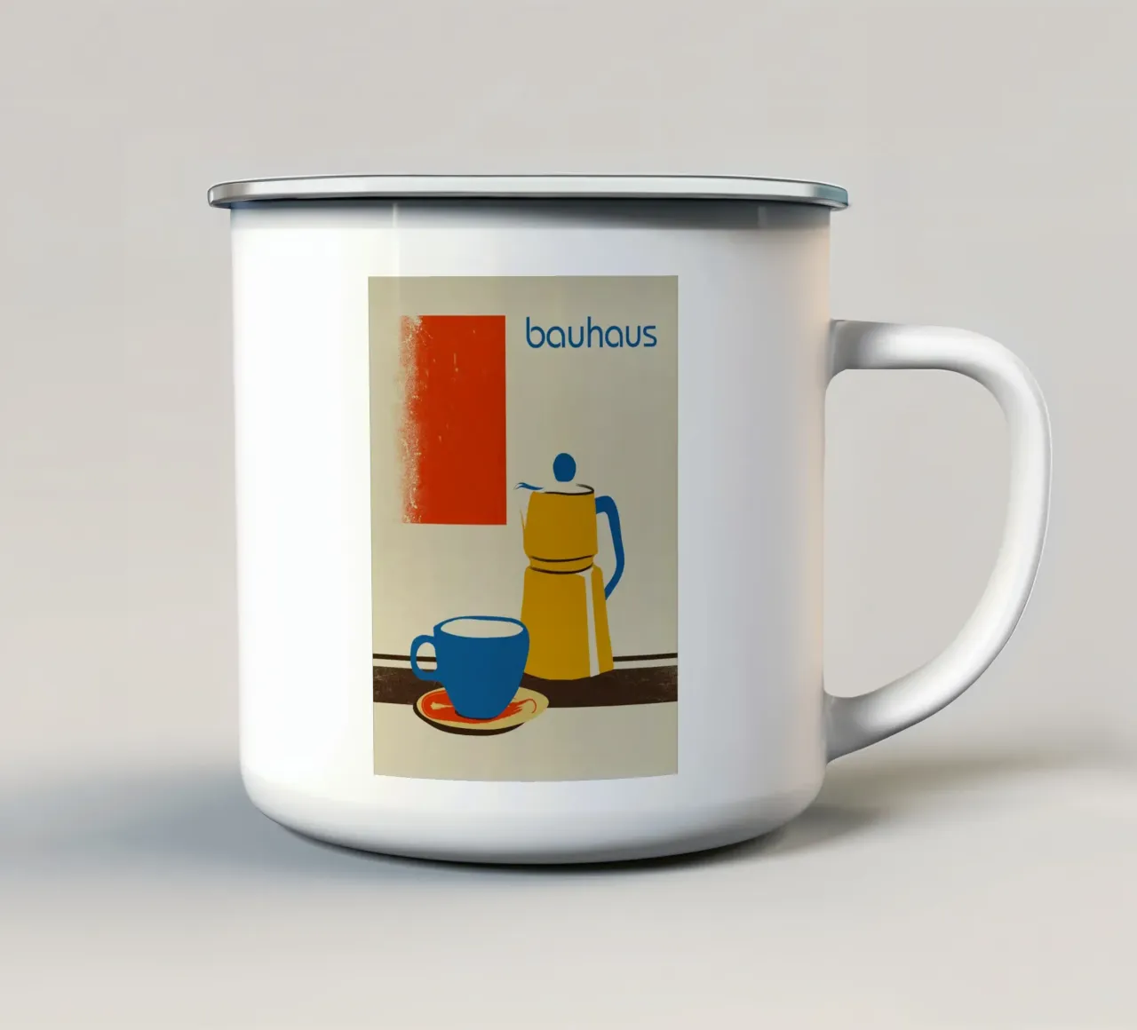 Set da caffè Bauhaus tazza in smalto da LaylaOzHome