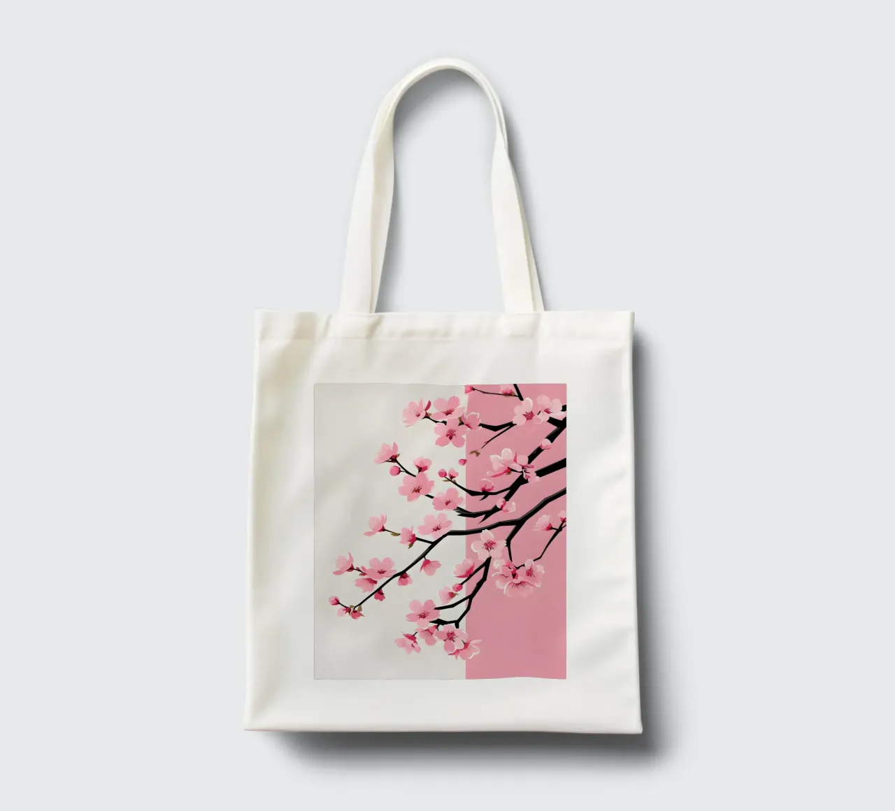 Ramo dei ciliegi in fiore borsa in juta da Botanical Gallery
