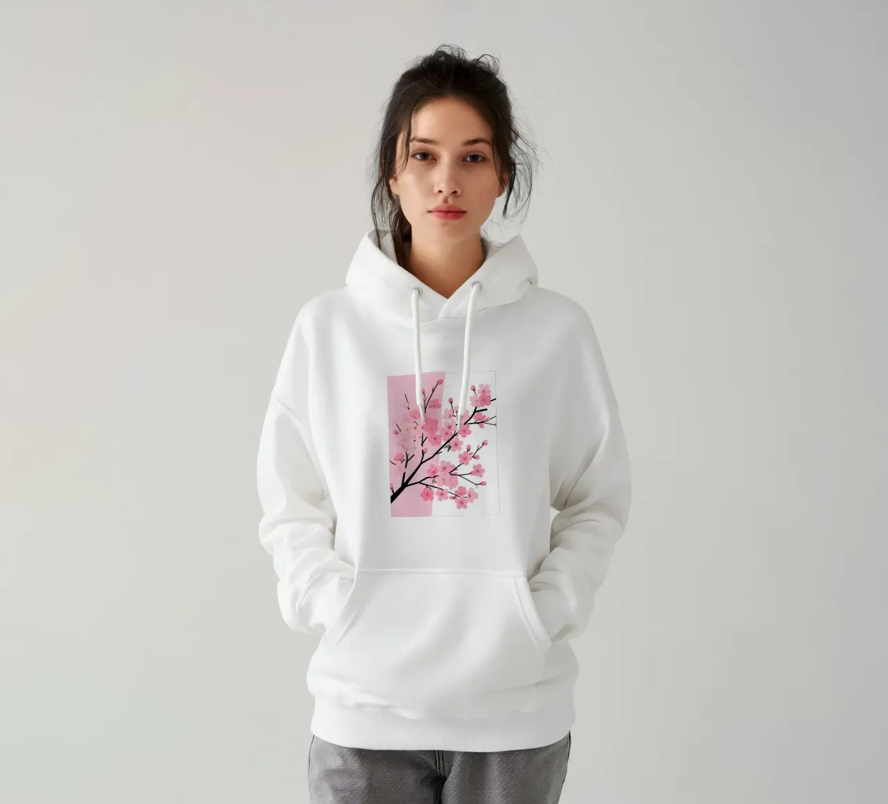 Ramo dei ciliegi in fiore felpa con cappuccio da Botanical Gallery