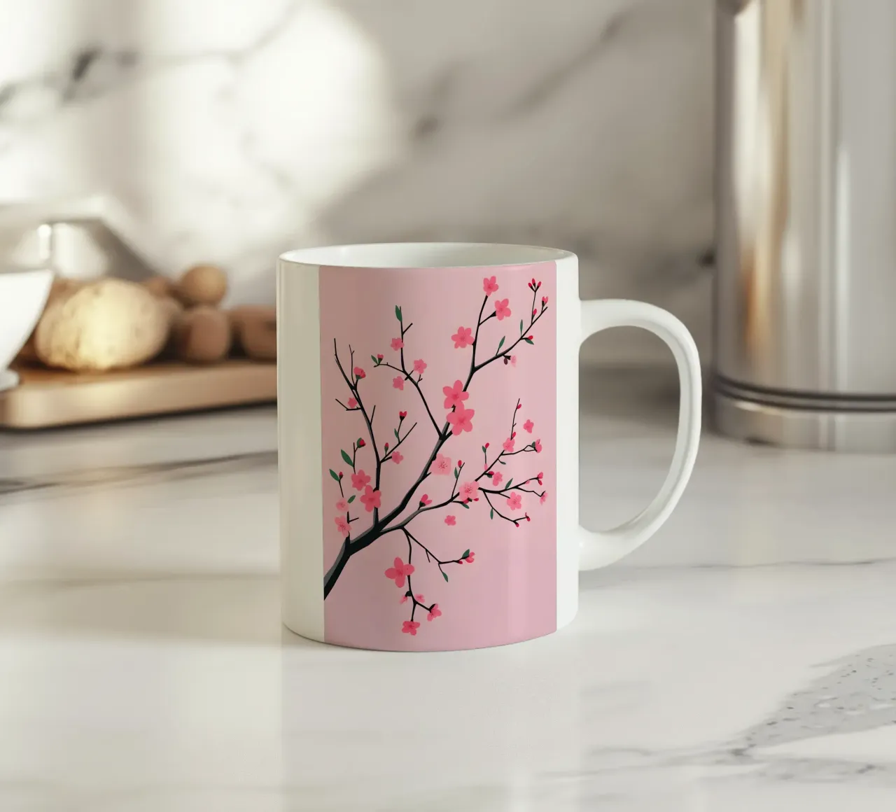 Ramo dei ciliegi in fiore tazza in ceramica da Botanical Gallery