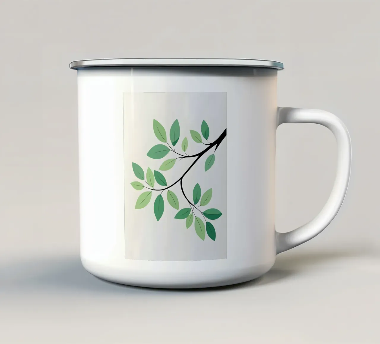 Foglie giovani tazza in smalto da Botanical Gallery