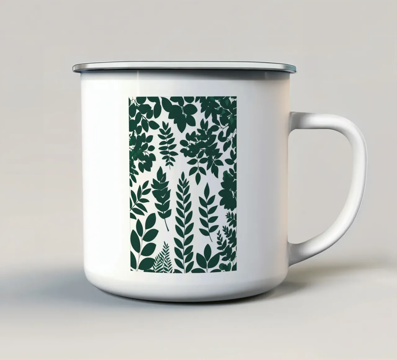 Pieno fogliame tazza in smalto da Botanical Gallery