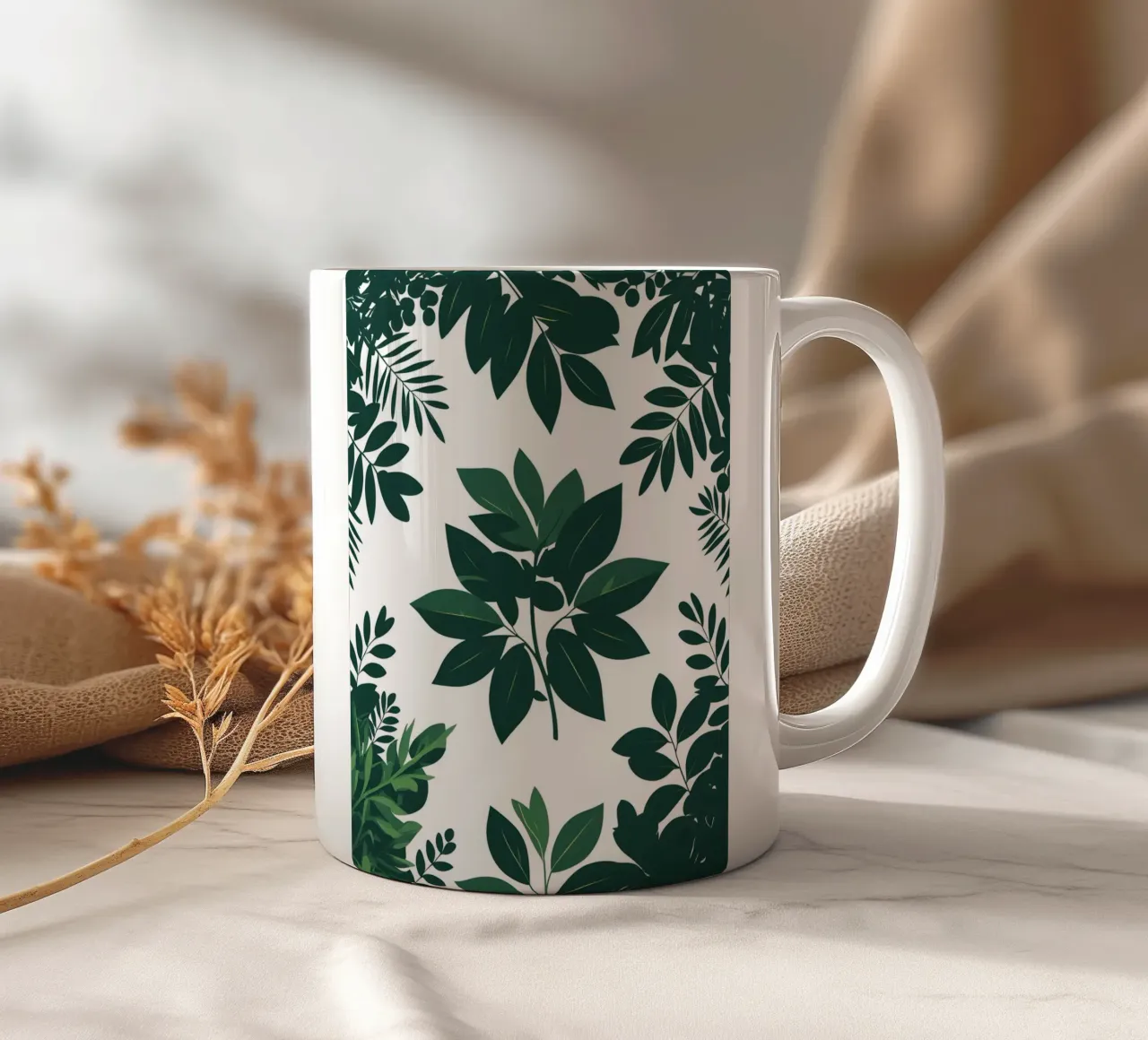 Pieno fogliame tazza in ceramica da Botanical Gallery