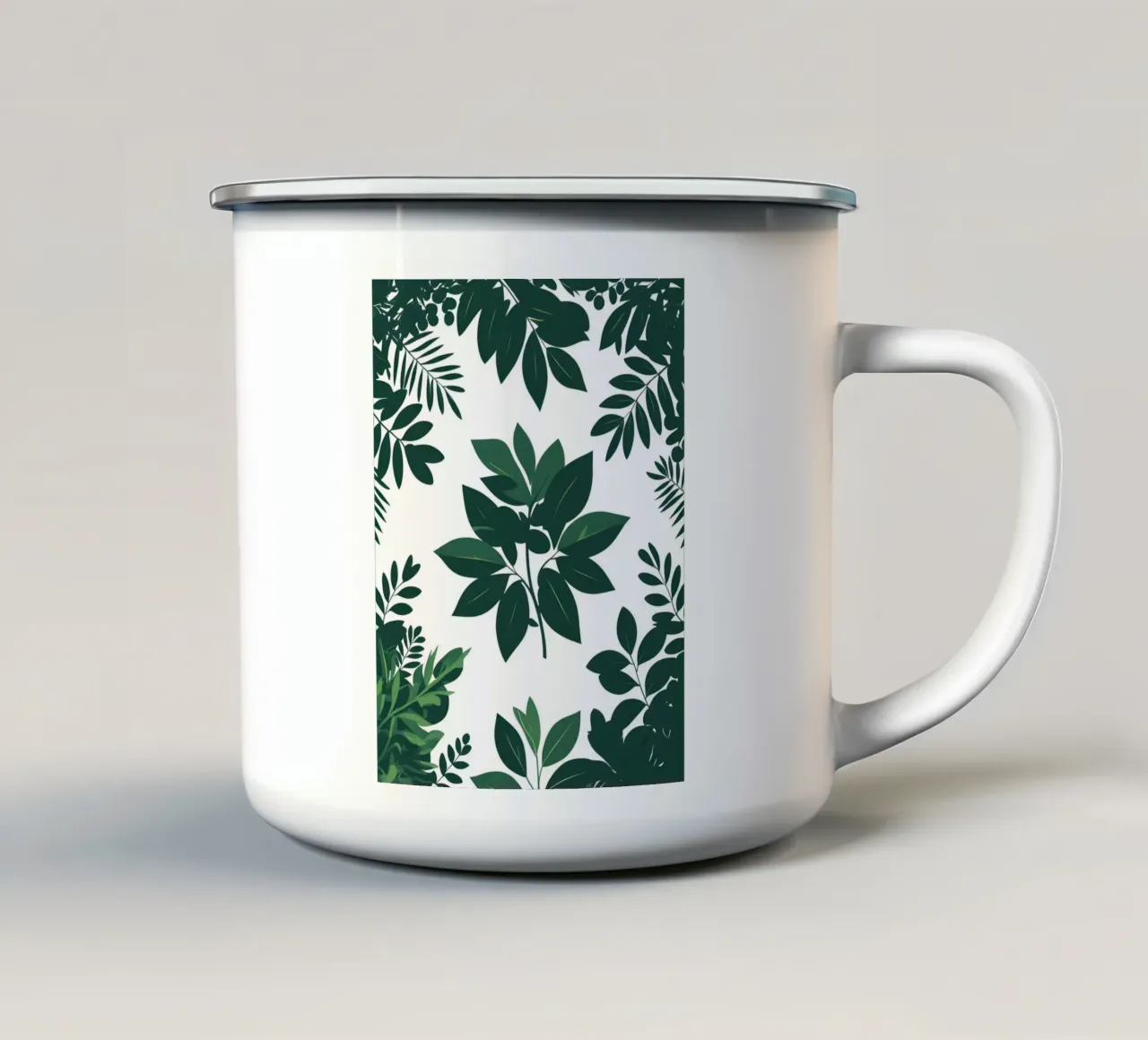 Pieno fogliame tazza in smalto da Botanical Gallery