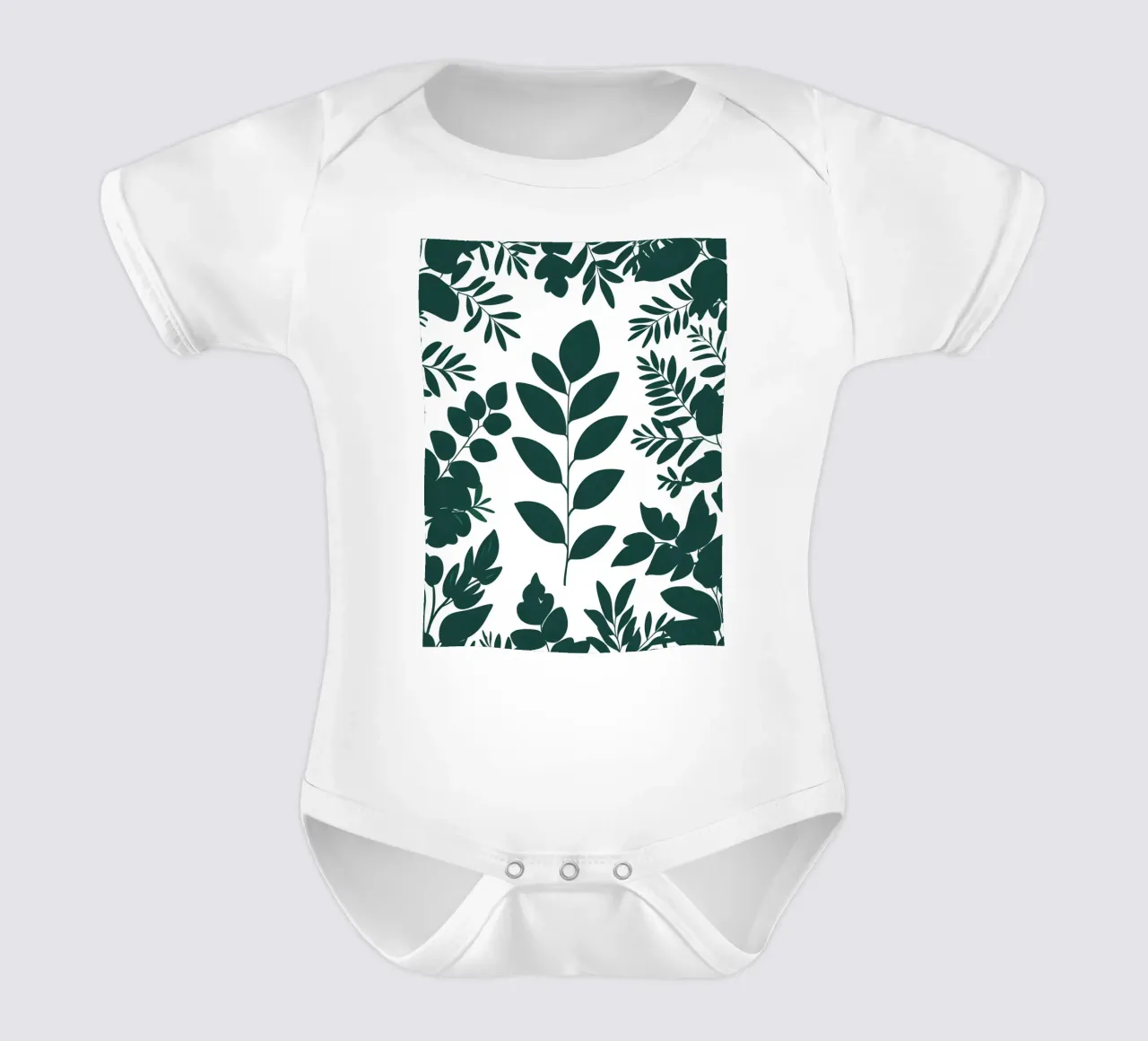 Pieno fogliame body neonato maniche corte da Botanical Gallery
