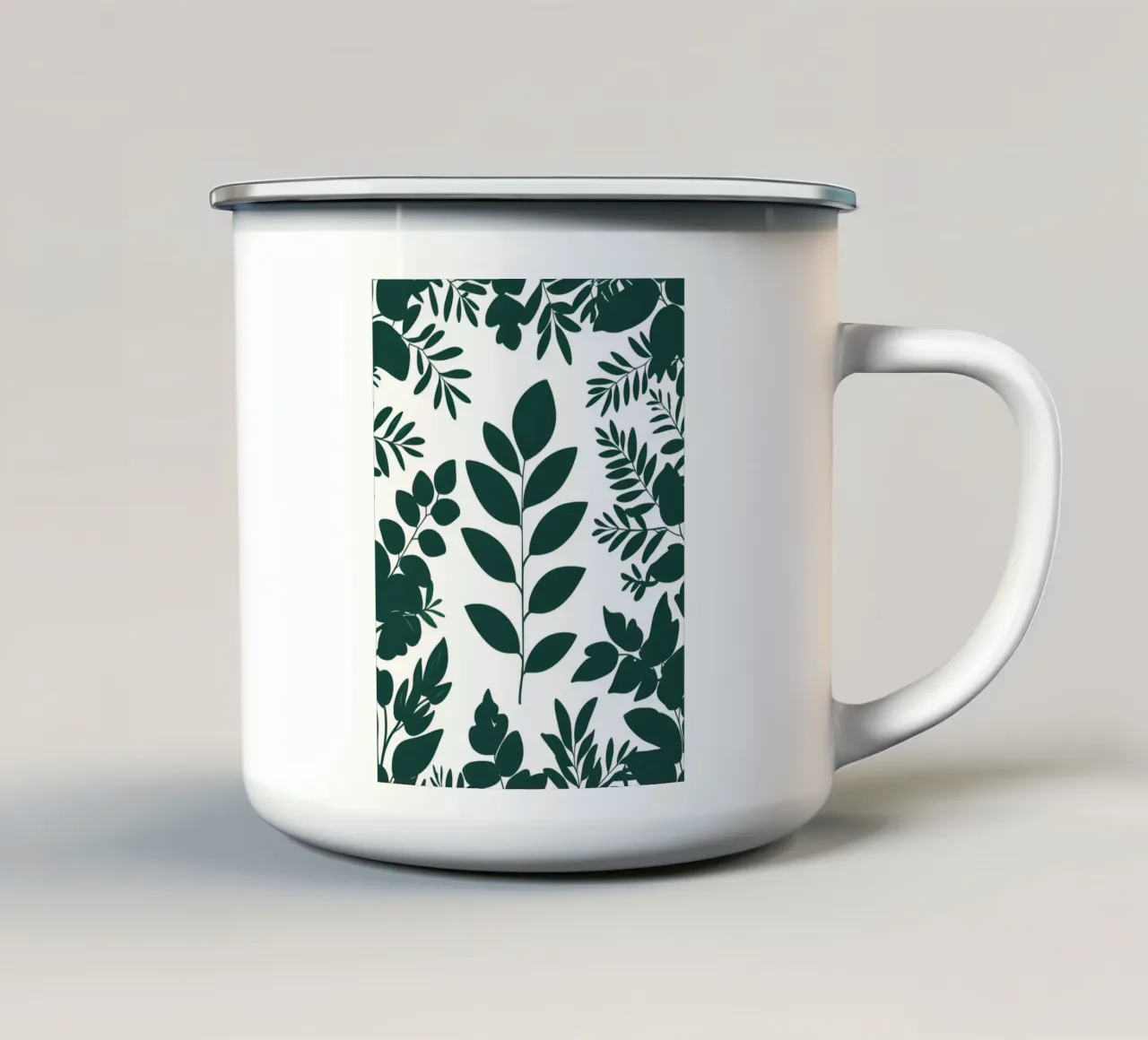 Pieno fogliame tazza in smalto da Botanical Gallery