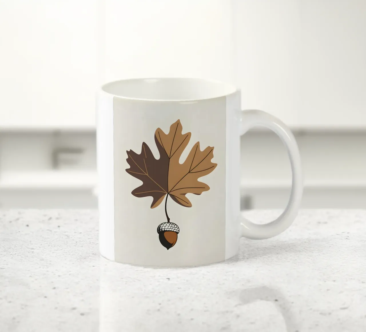 Foglia di quercia tazza in ceramica da Botanical Gallery