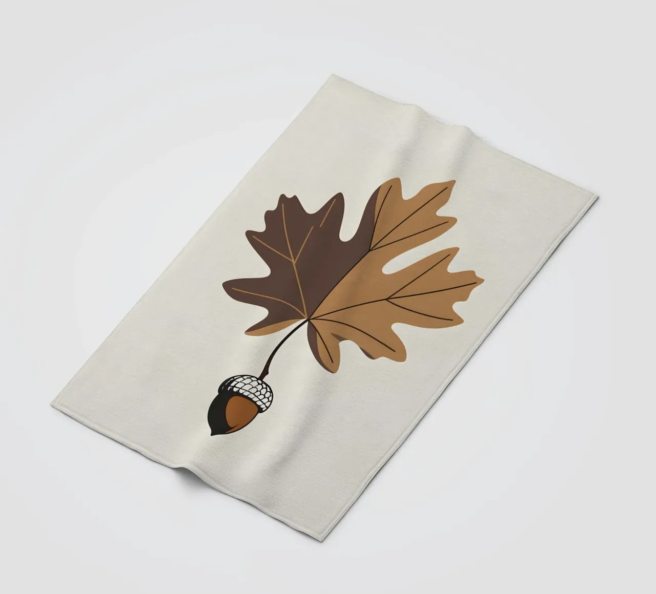 Foglia di quercia coperta in pile da Botanical Gallery