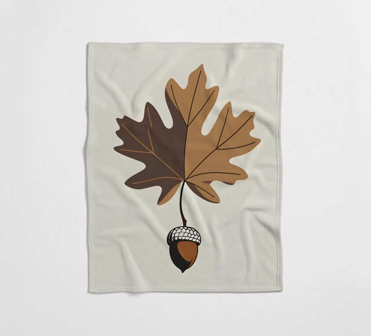 Foglia di quercia coperta in pile da Botanical Gallery