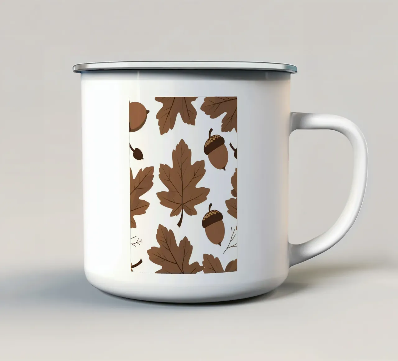 Foglia di quercia tazza in smalto da Botanical Gallery