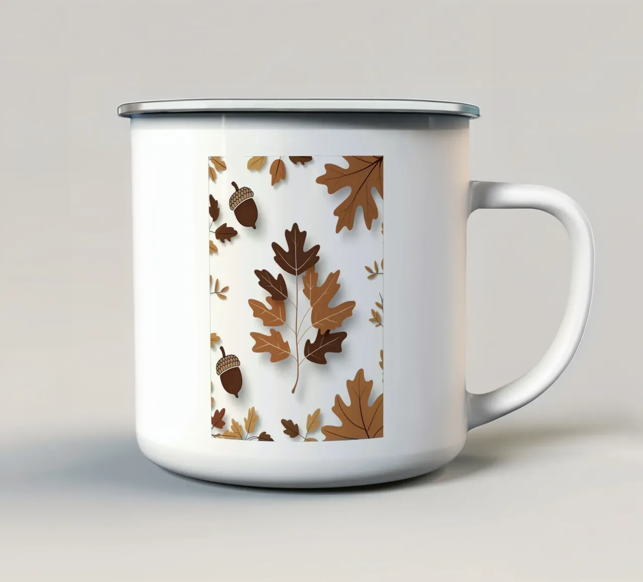 Foglia di quercia tazza in smalto da Botanical Gallery