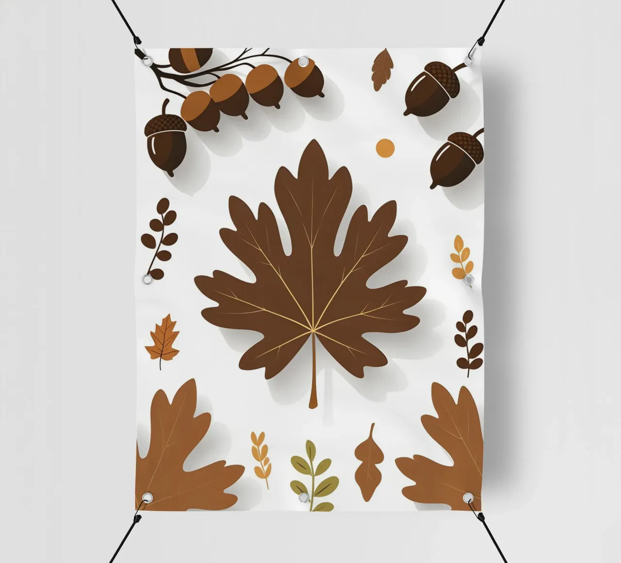 Foglia di quercia telo in pvc da Botanical Gallery