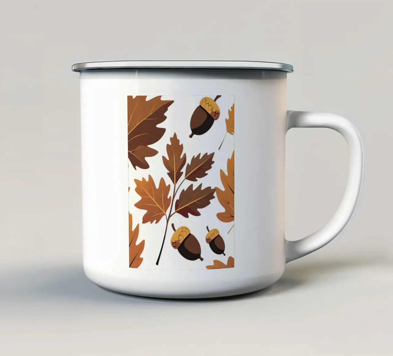 Foglia di quercia tazza in smalto da Botanical Gallery