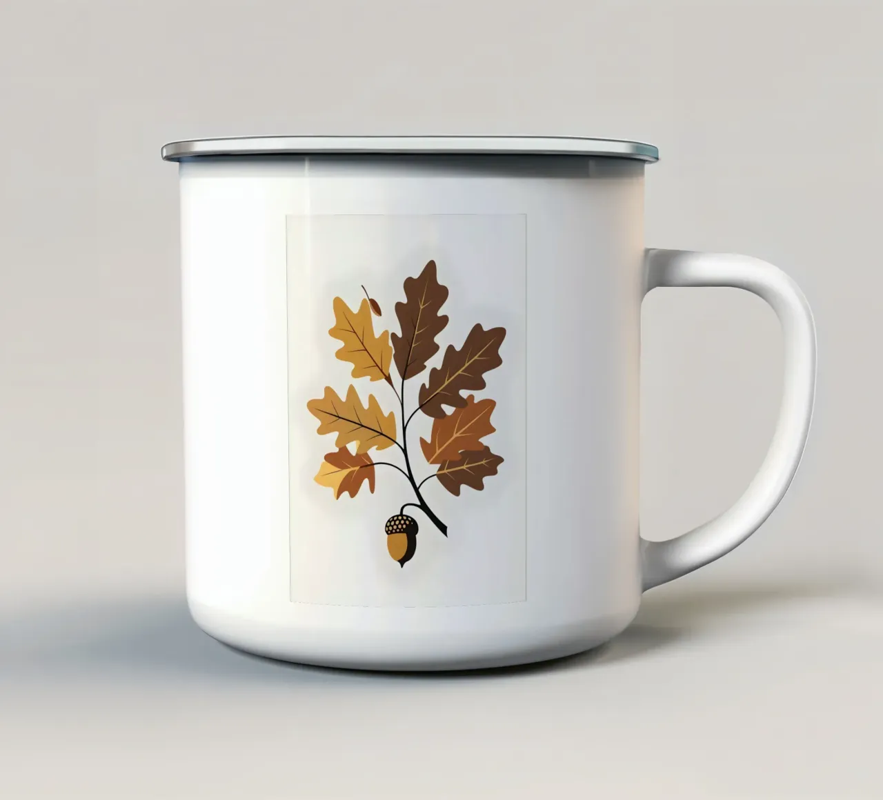 Foglia di quercia tazza in smalto da Botanical Gallery
