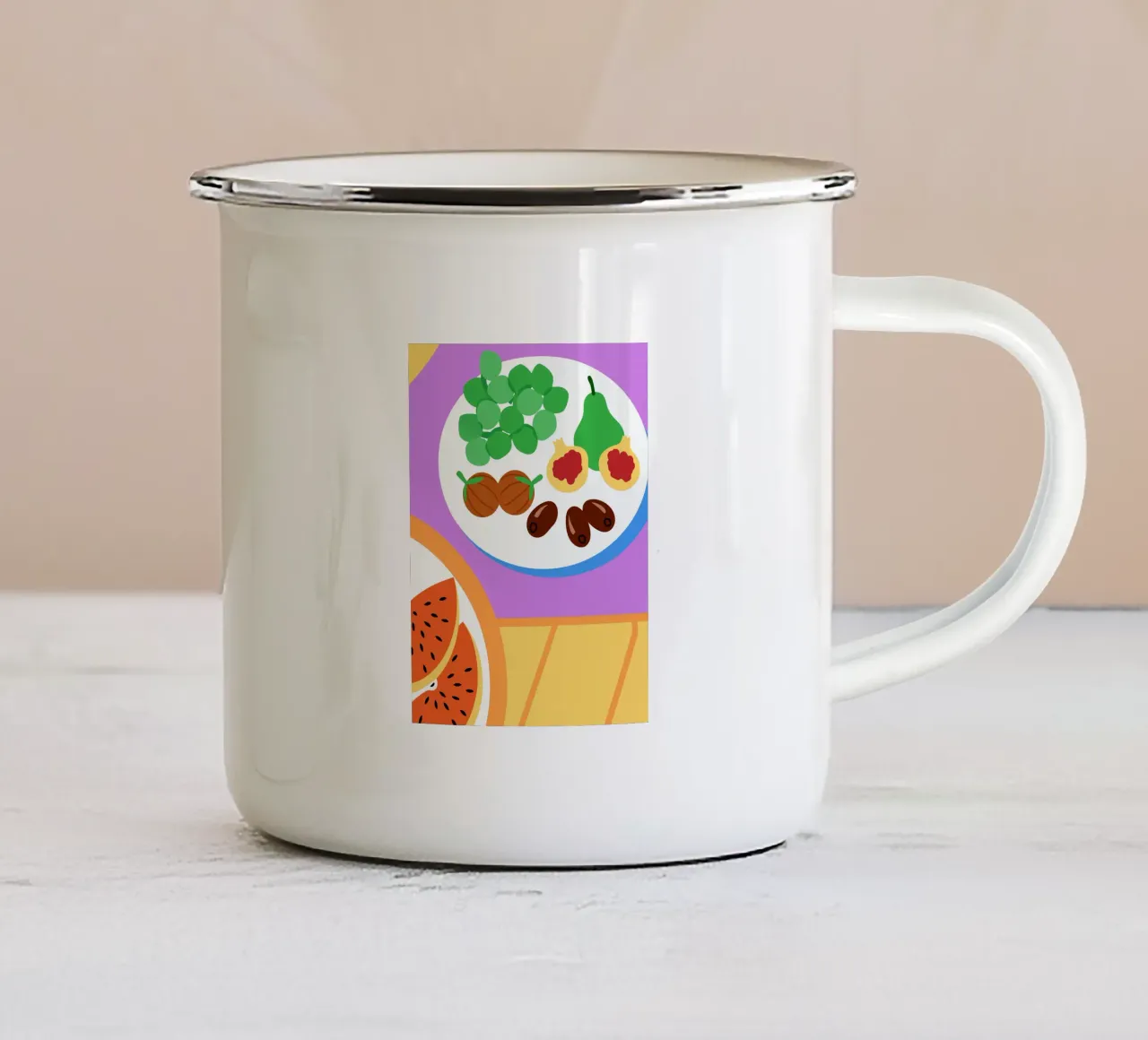 Frutta sana tazza in smalto da OFFICIAL FRUIT & VEGETABLES