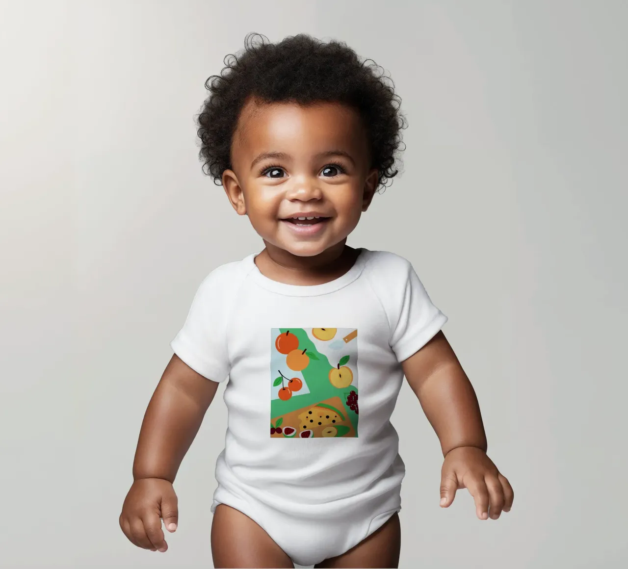 Mele, arance, ciliegie e uva body neonato maniche corte da OFFICIAL FRUIT & VEGETABLES