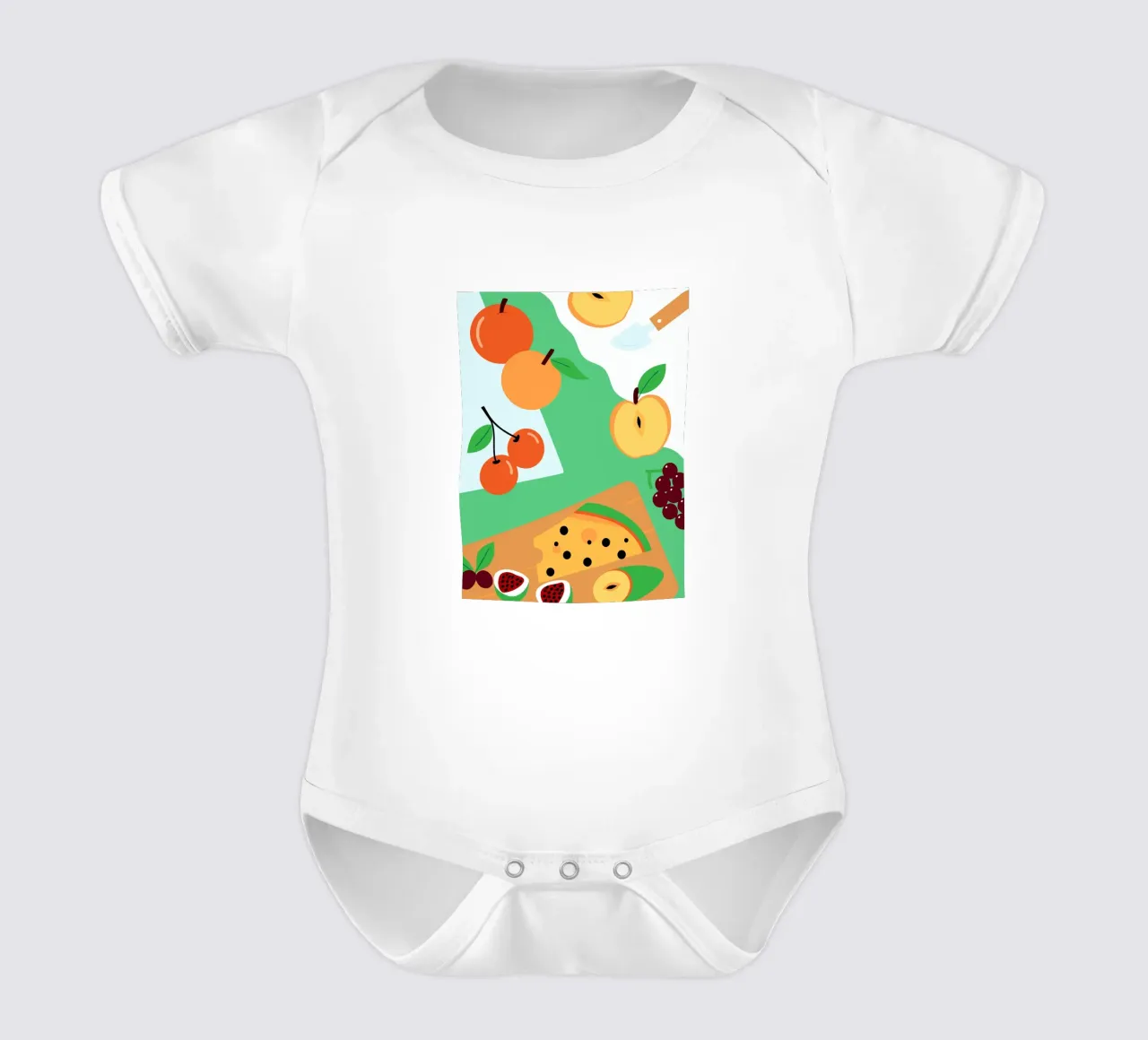 Mele, arance, ciliegie e uva body neonato maniche corte da OFFICIAL FRUIT & VEGETABLES