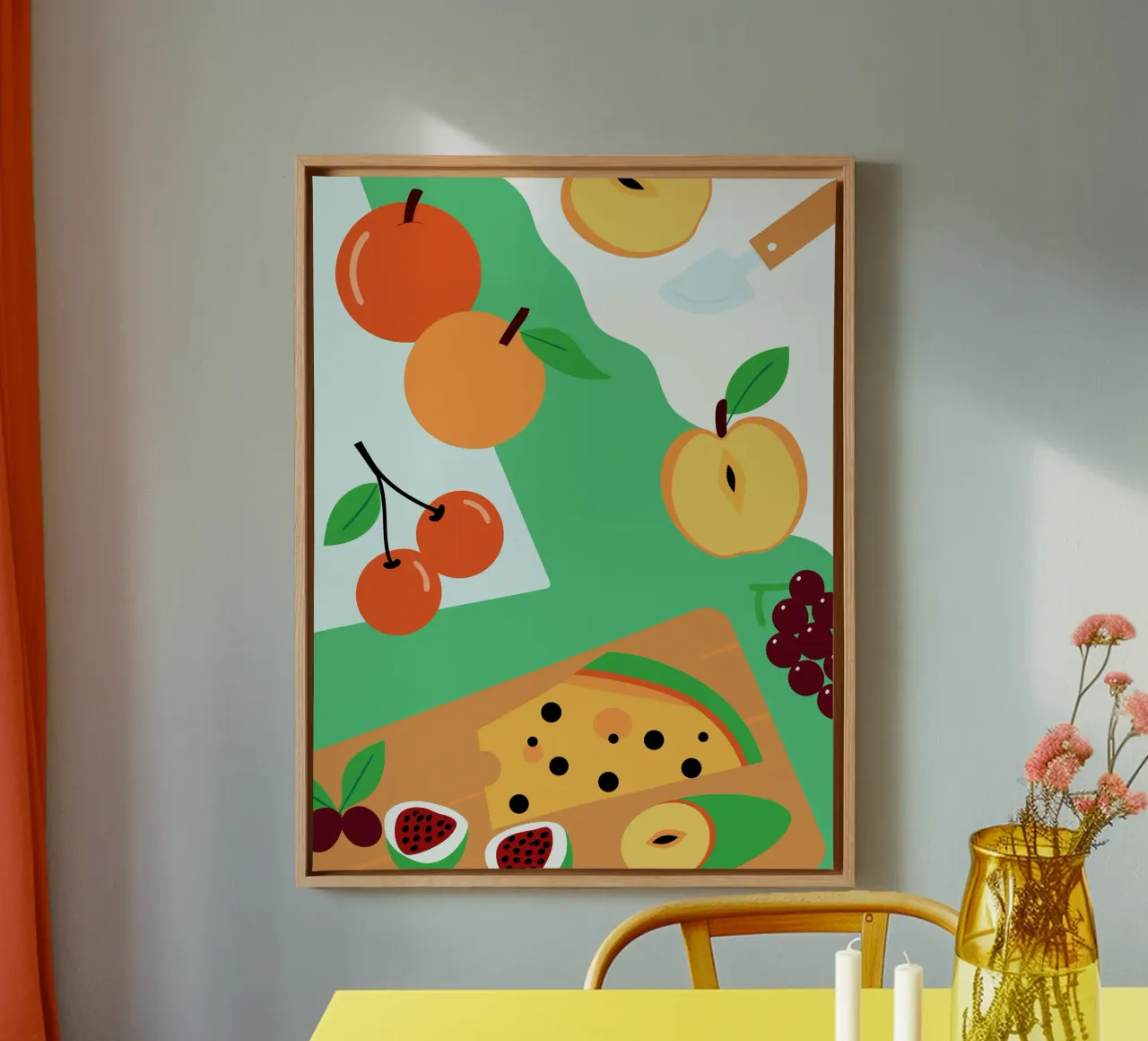 Mele, arance, ciliegie e uva tela da OFFICIAL FRUIT & VEGETABLES