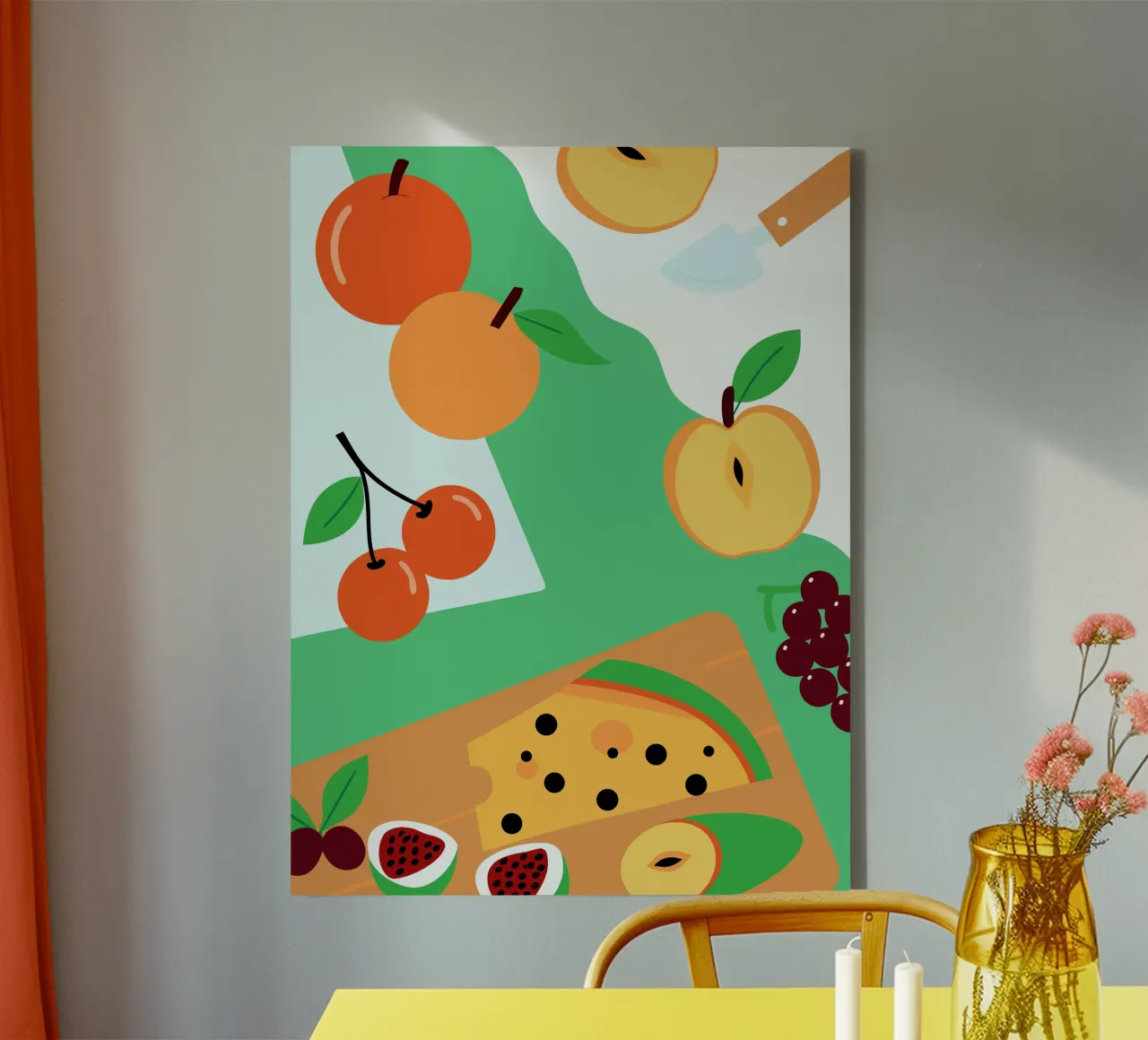 Mele, arance, ciliegie e uva tela da OFFICIAL FRUIT & VEGETABLES