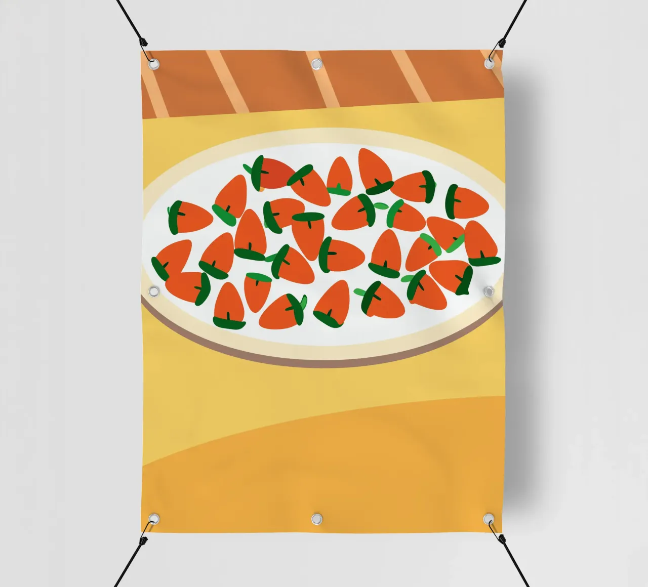 Fragole in una ciotola telo in pvc da OFFICIAL FRUIT & VEGETABLES