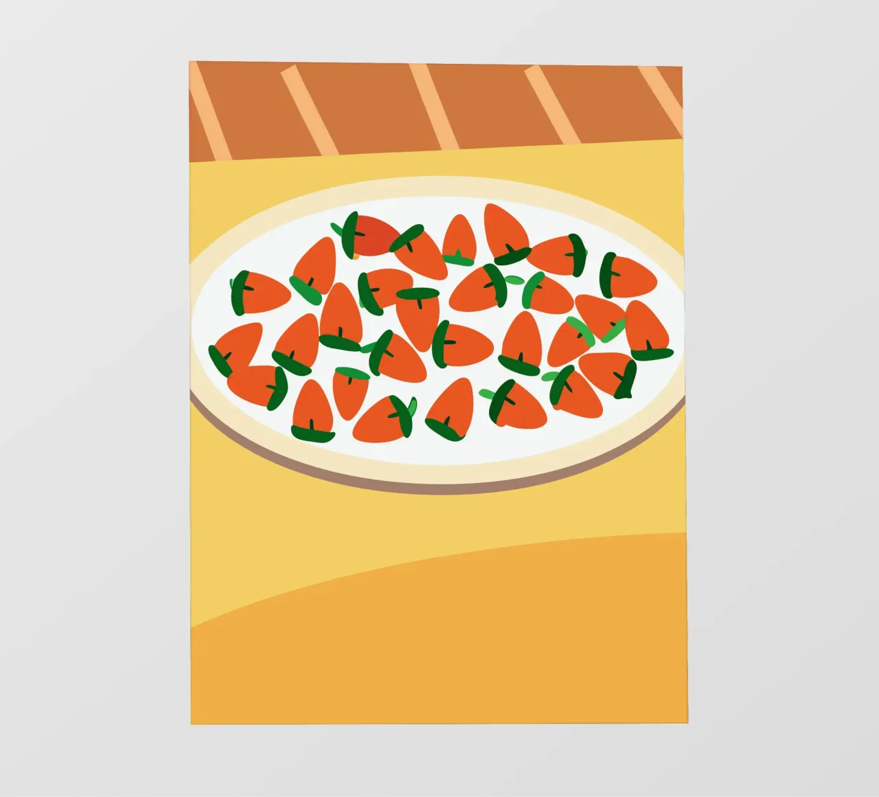 Fragole in una ciotola telo in pvc da OFFICIAL FRUIT & VEGETABLES