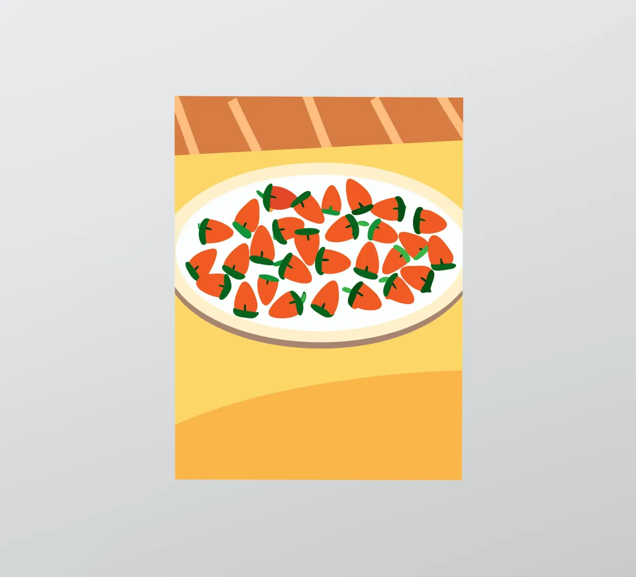 Fragole in una ciotola adesivo da OFFICIAL FRUIT & VEGETABLES