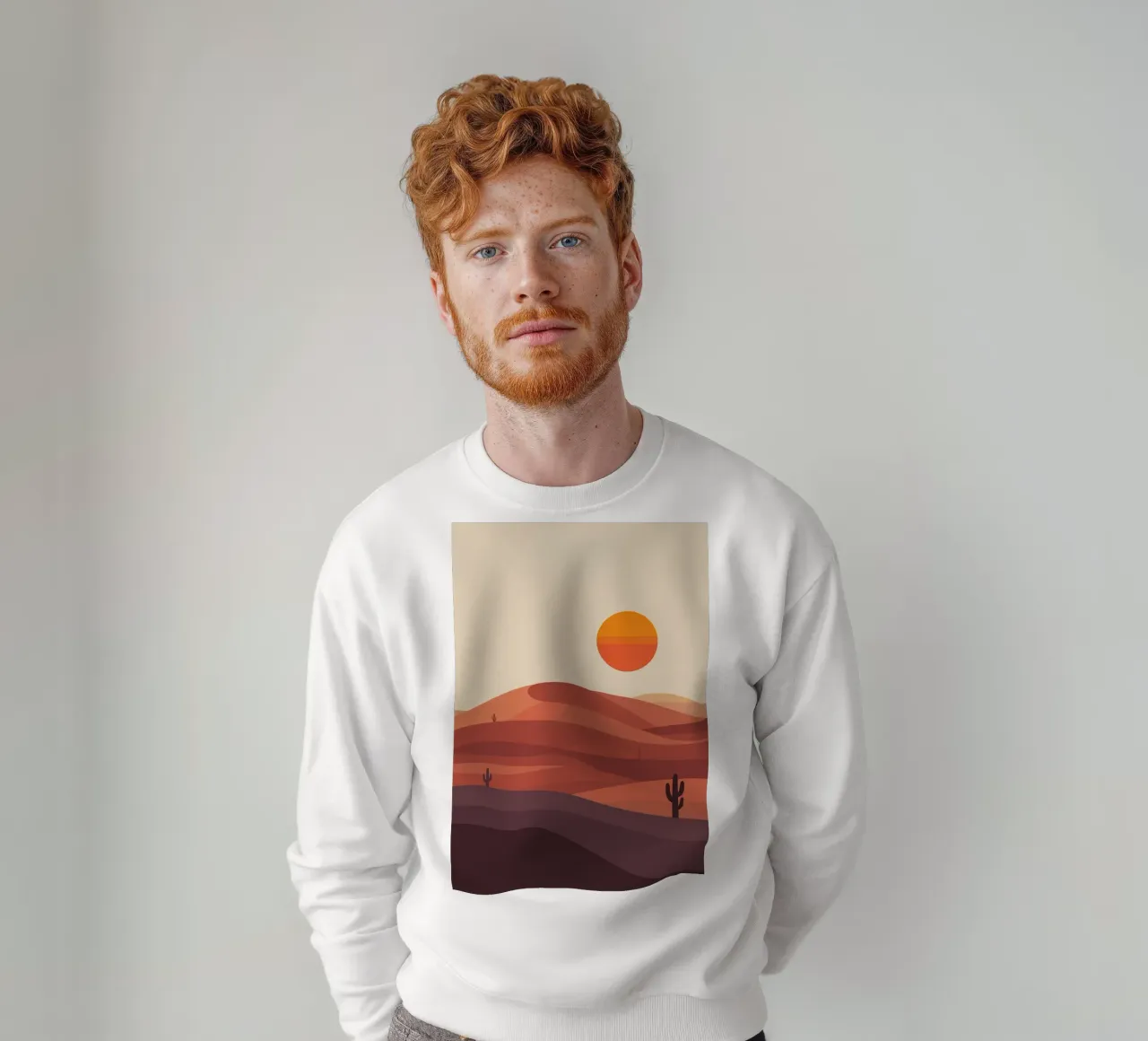 Paisaje desértico al atardecer sudadera de Nina Wolf