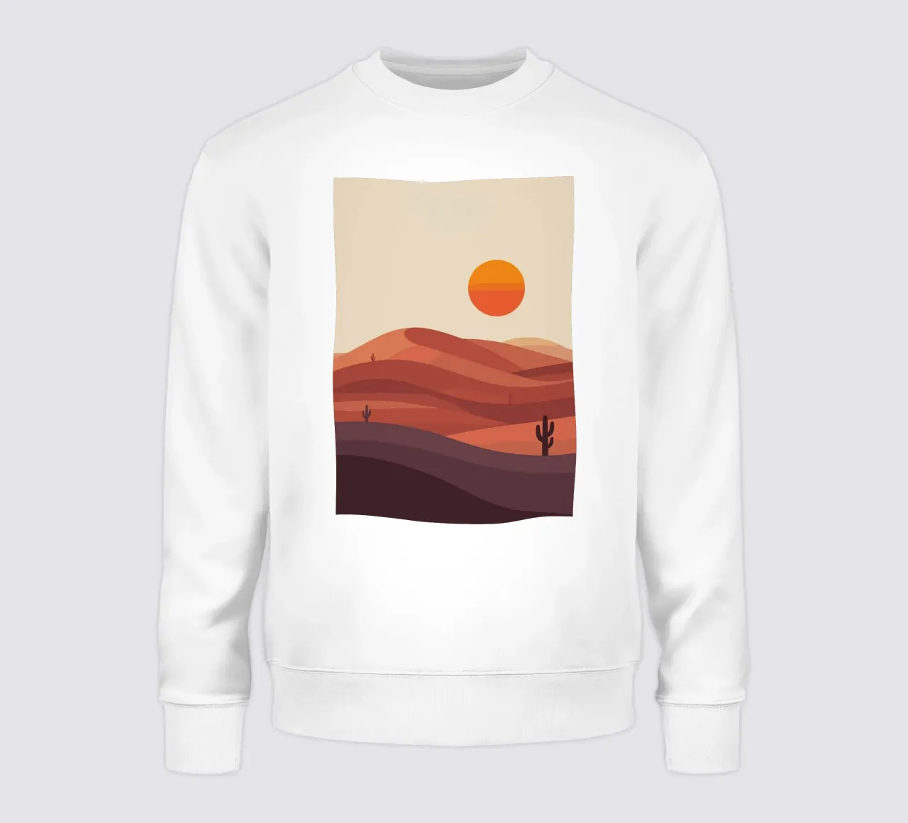 Paisaje desértico al atardecer sudadera de Nina Wolf
