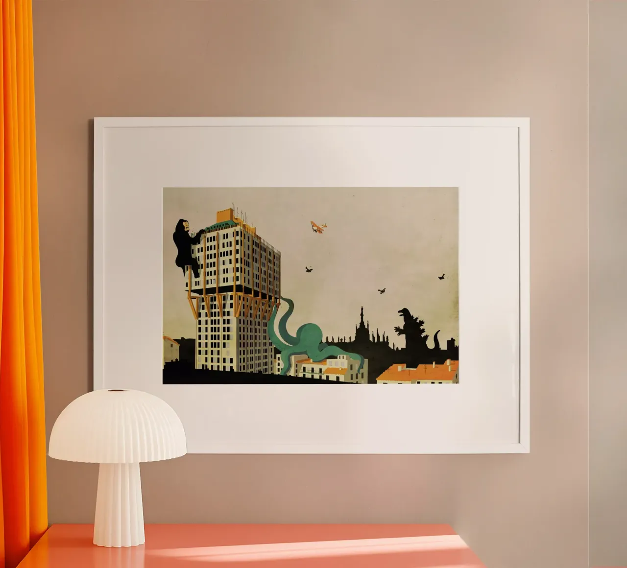 Miami Ancora poster con telaio in legno da Giordano Poloni
