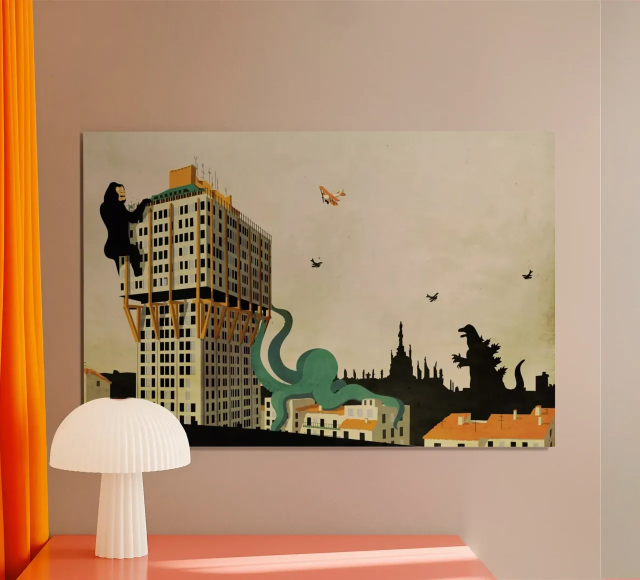 Miami Ancora poster con telaio in legno da Giordano Poloni