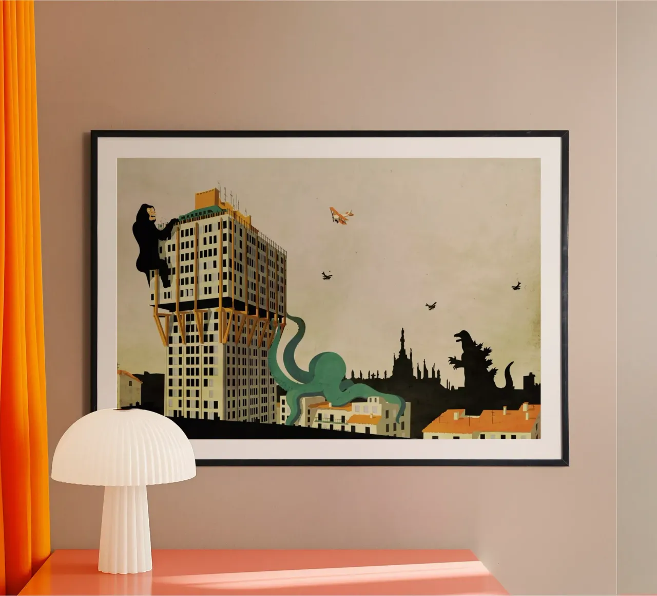 Miami Ancora poster con telaio in legno da Giordano Poloni