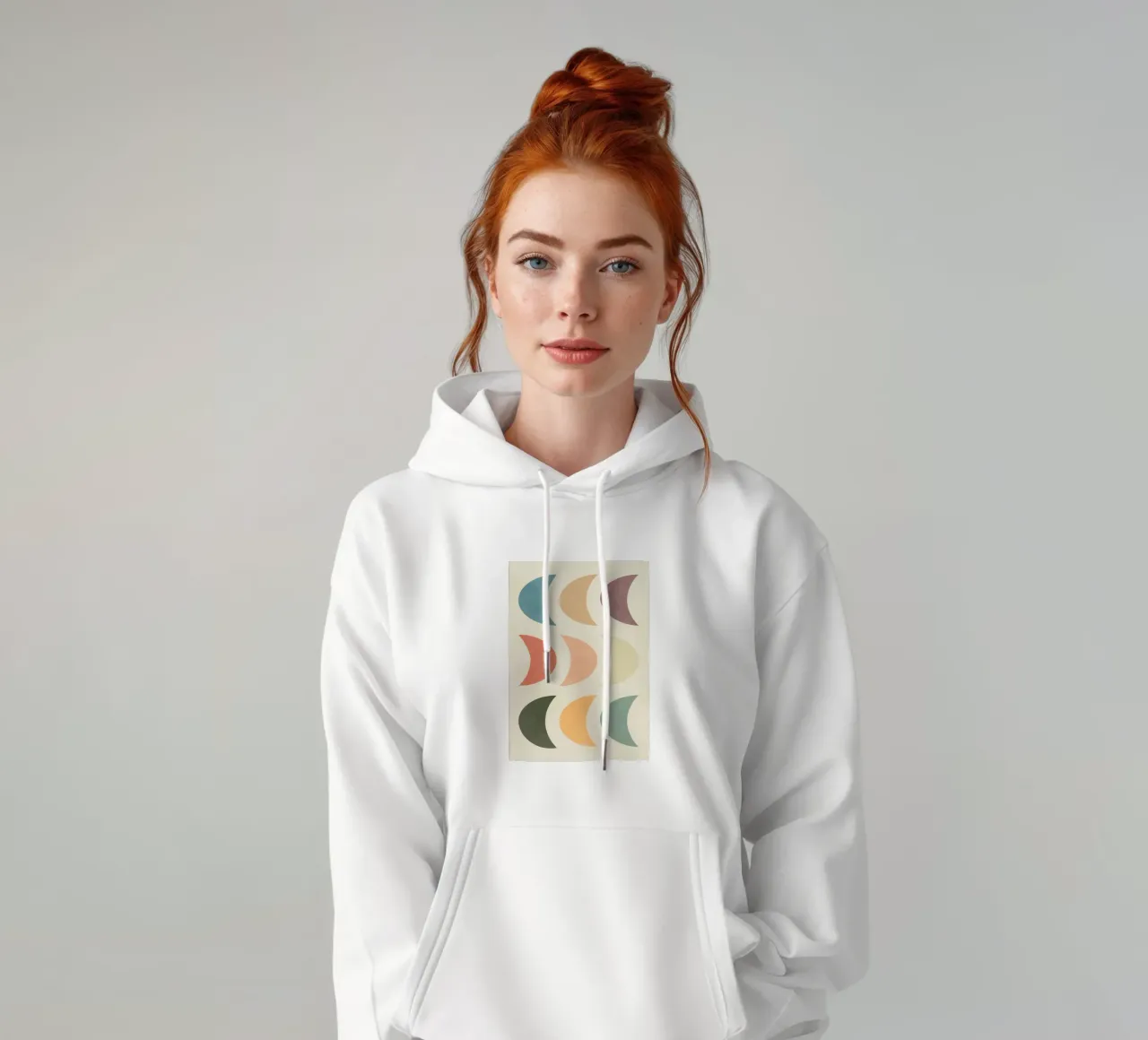 Poster mezza luna Boho felpa con cappuccio da Nina Wolf