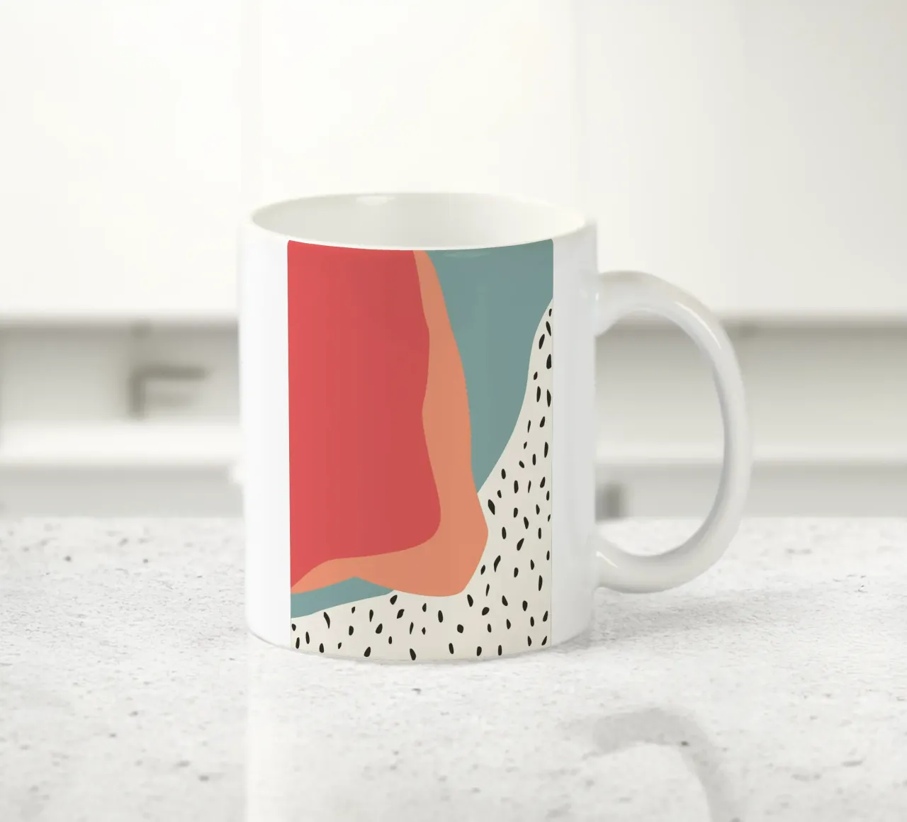 Poster astratto colorato tazza in ceramica da Nina Wolf