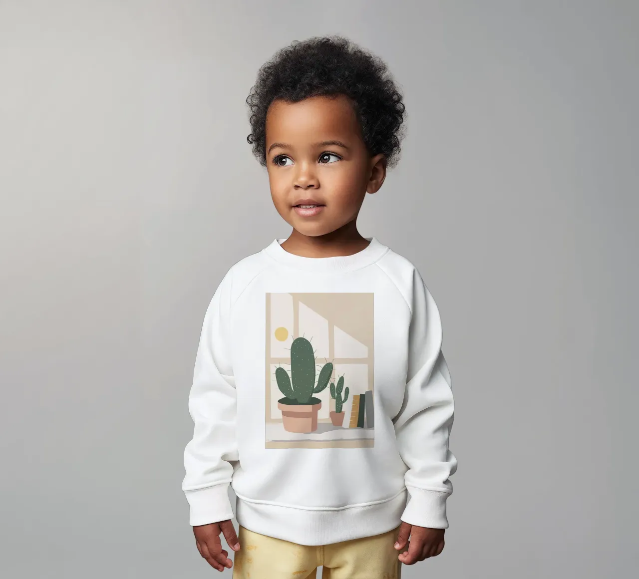 Cactus minimalista felpa neonato da Nina Wolf