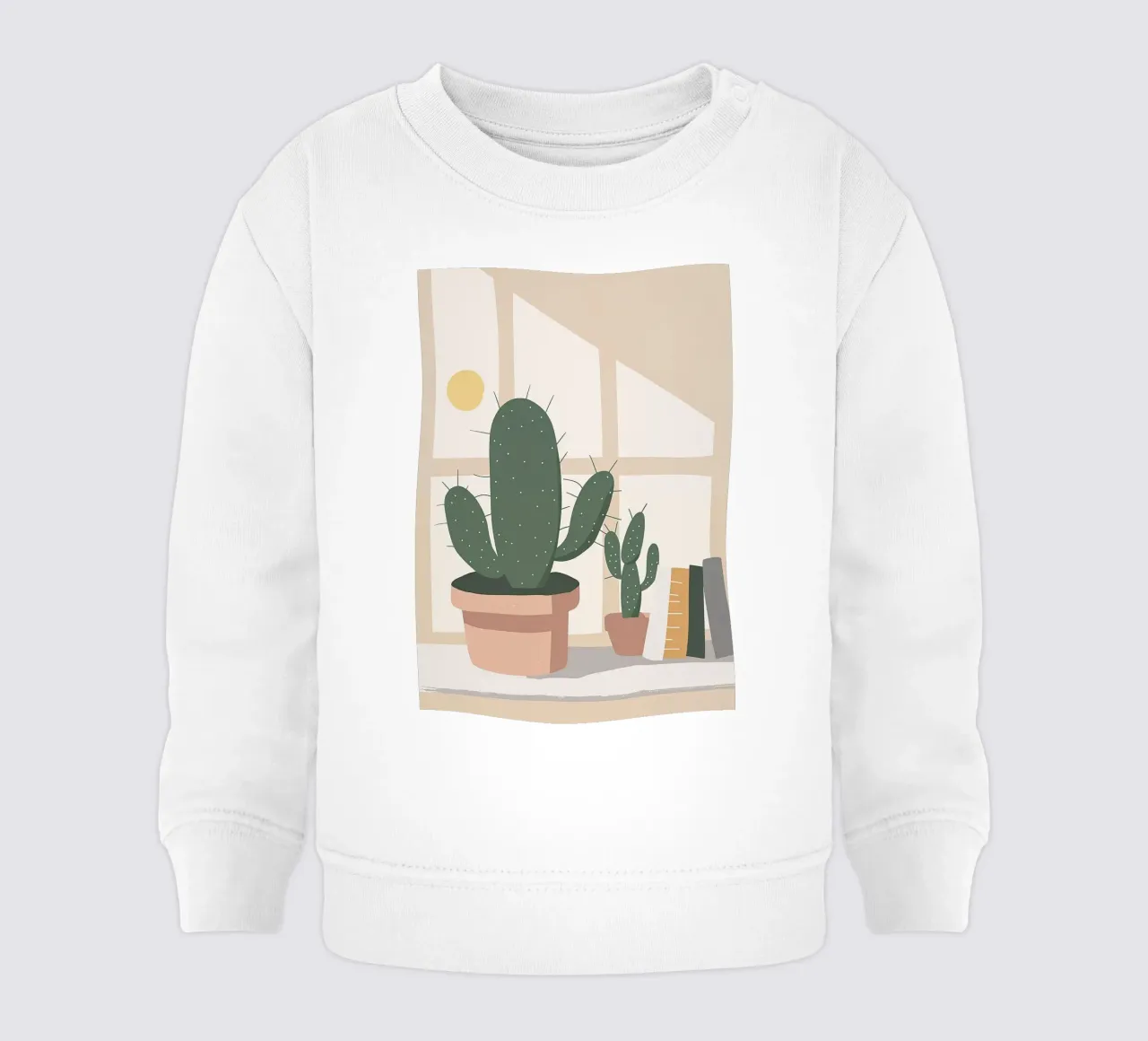Cactus minimalista felpa neonato da Nina Wolf