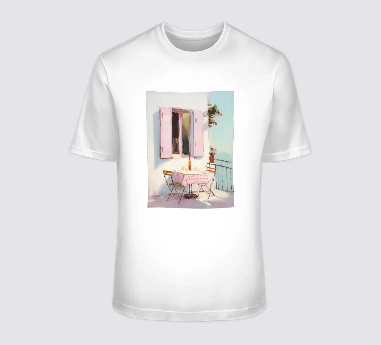Terrazza solarium in rosa t-shirt da Carina Pop & Pastell