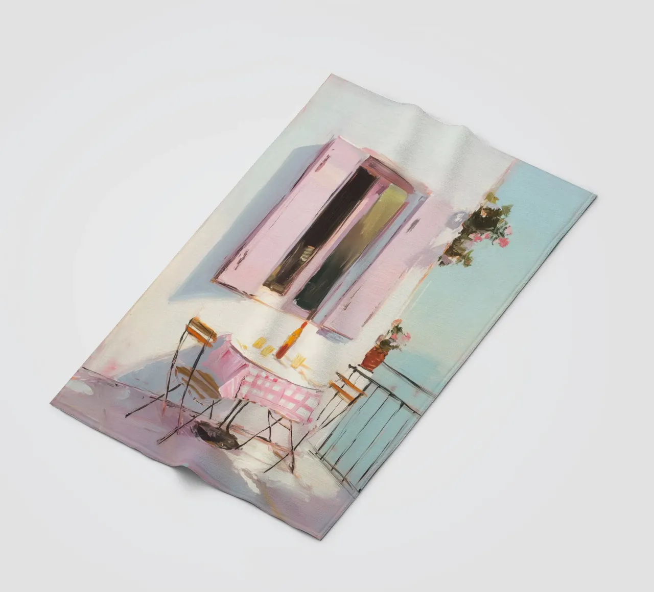 Terrazza solarium in rosa coperta in pile da Carina Pop & Pastell