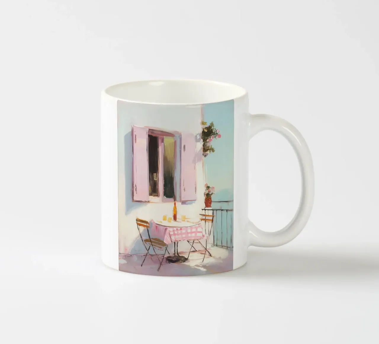 Terrazza solarium in rosa tazza in ceramica da Carina Pop & Pastell