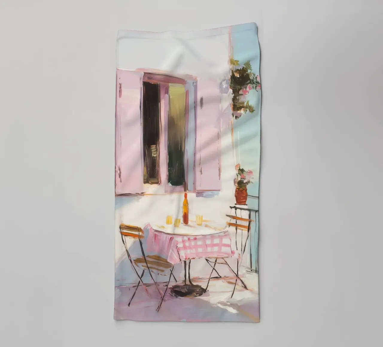 Sonnenterrasse in Rosa Handtuch von Carina Pop & Pastell