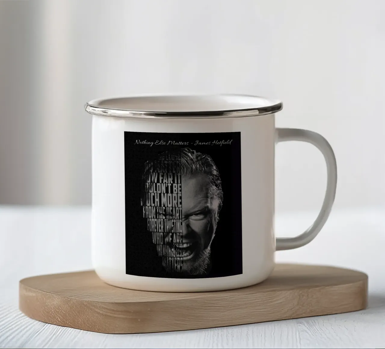 Citazioni James Hetfield tazza in smalto da Gunawan Rb