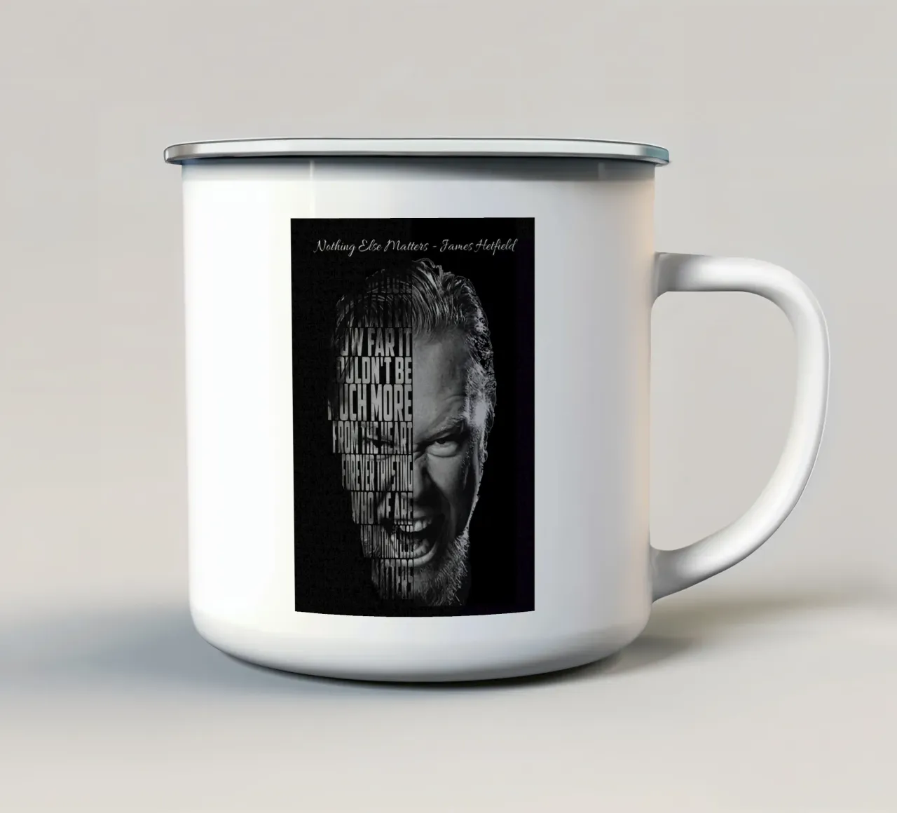 Citazioni James Hetfield tazza in smalto da Gunawan Rb