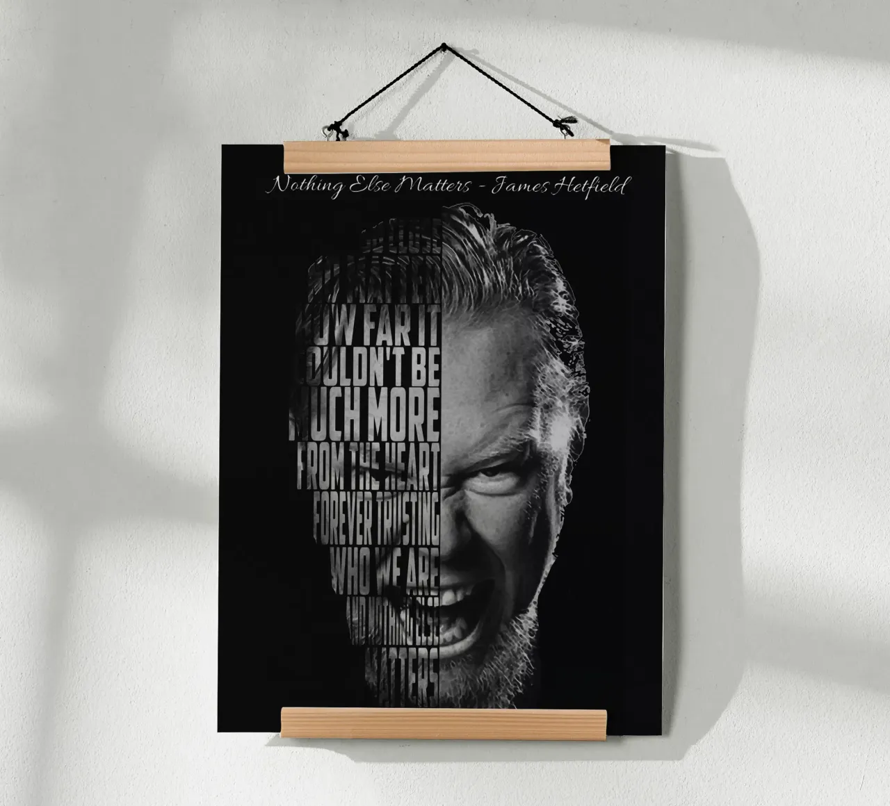 Citazioni James Hetfield poster con telaio in alluminio da Gunawan Rb